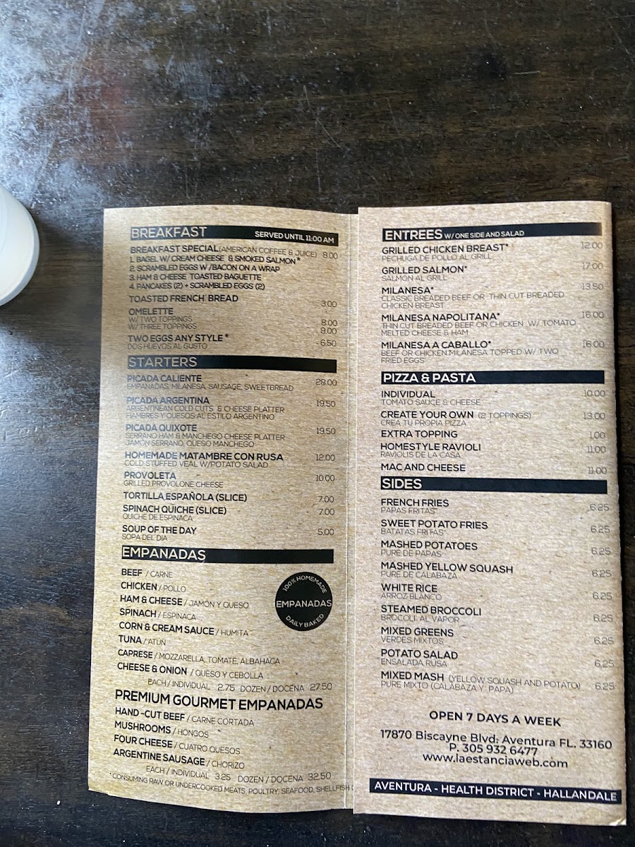 La Estancia Argentina Menu - Image 4